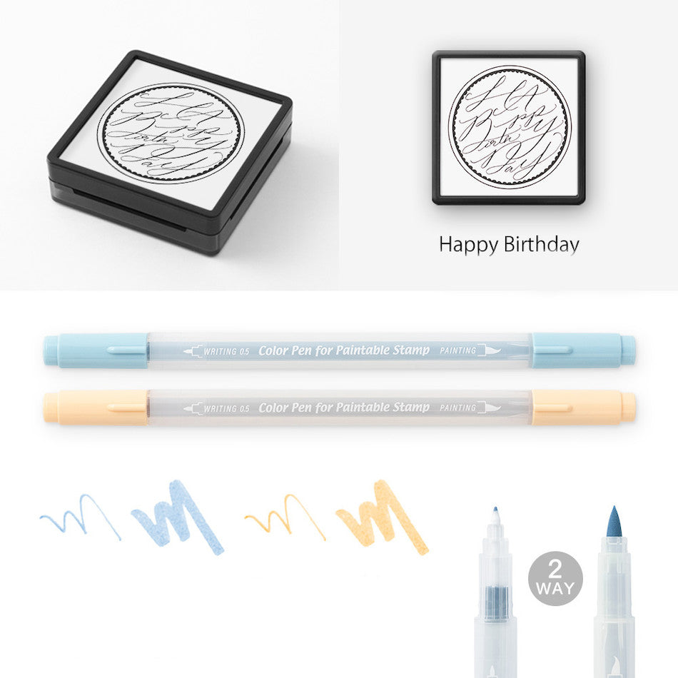 Midori Paintable Stamp Kit Limited Edition Birthday circle by Midori at Cult Pens