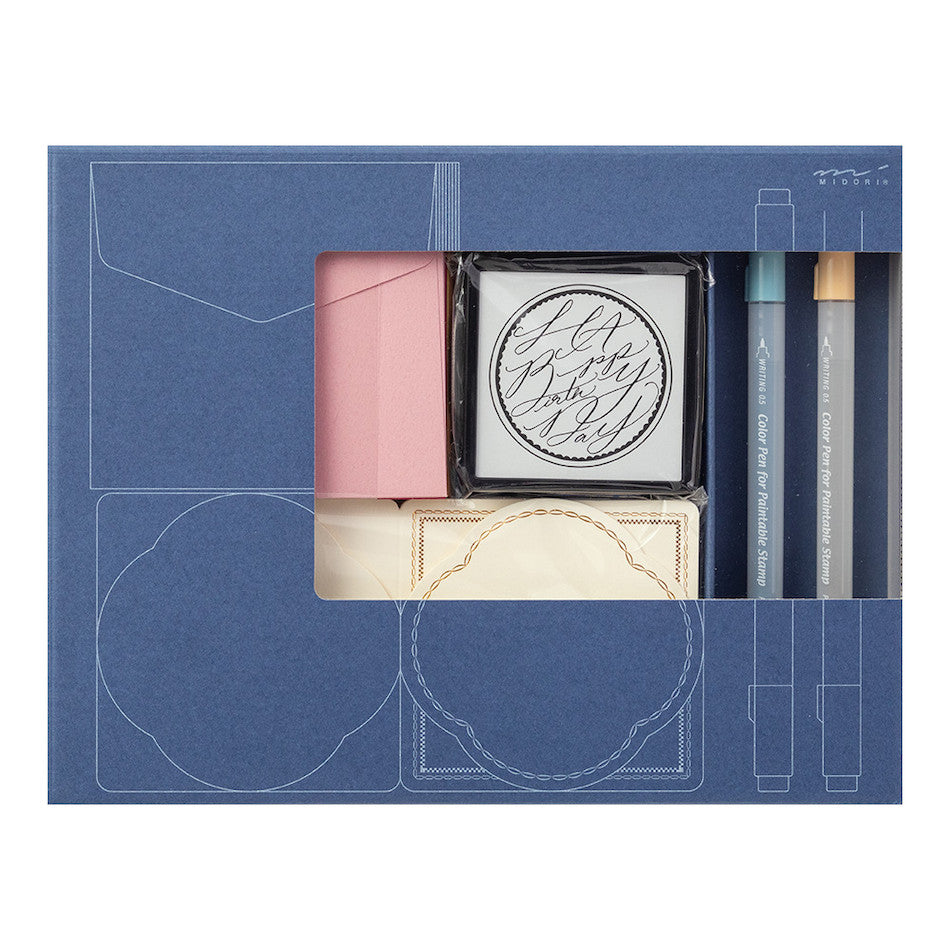 Midori Paintable Stamp Kit Limited Edition Birthday circle by Midori at Cult Pens