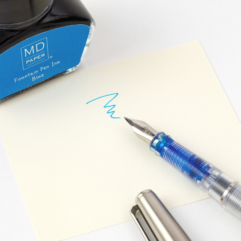 Midori MD Fountain Pen With Bottled Ink Limited Edition Blue by Midori at Cult Pens