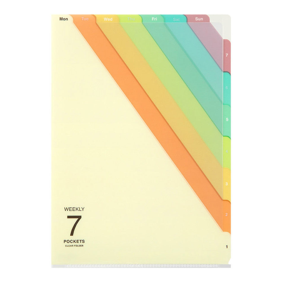 Midori 7 Pockets Clear Folder A4 by Midori at Cult Pens