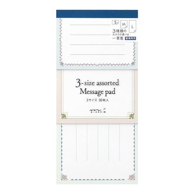 Midori 3 Size Assorted Message Pad