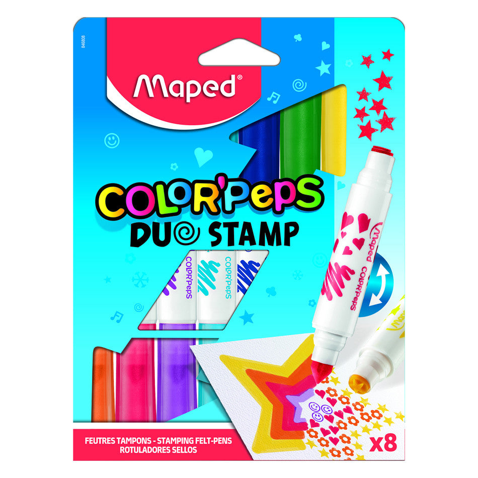 Maped Color'Peps Duo Stamp Pen Set of 8 by Maped at Cult Pens