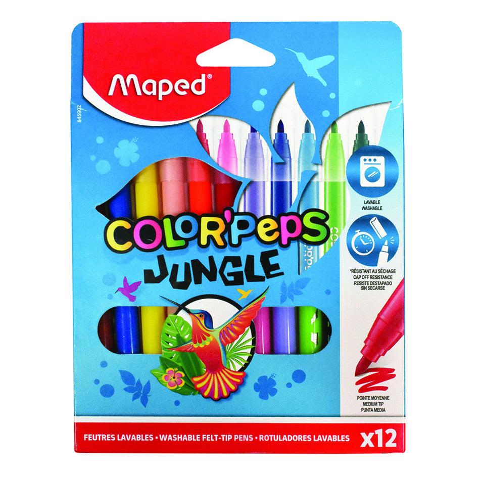 Maped Color'Peps Jungle Felt-Tip Pen Set of 12 by Maped at Cult Pens