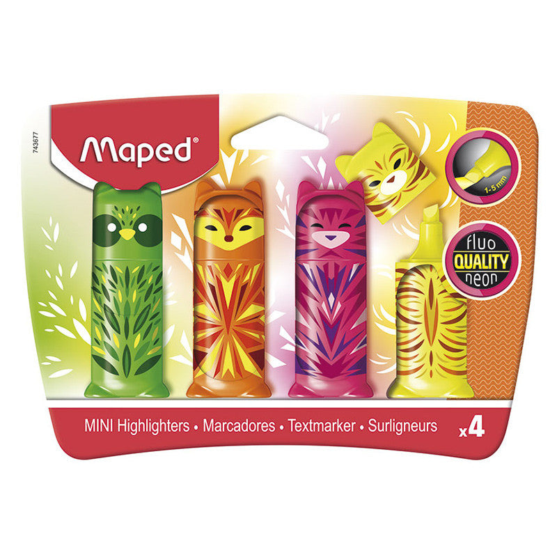 Maped Mini Friends Highlighter Set of 4 by Maped at Cult Pens