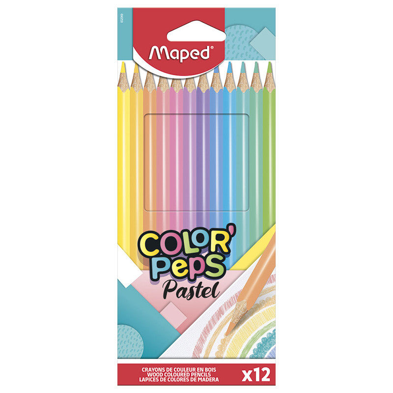 Maped Pastel Colouring Pencil Set of 12 by Maped at Cult Pens