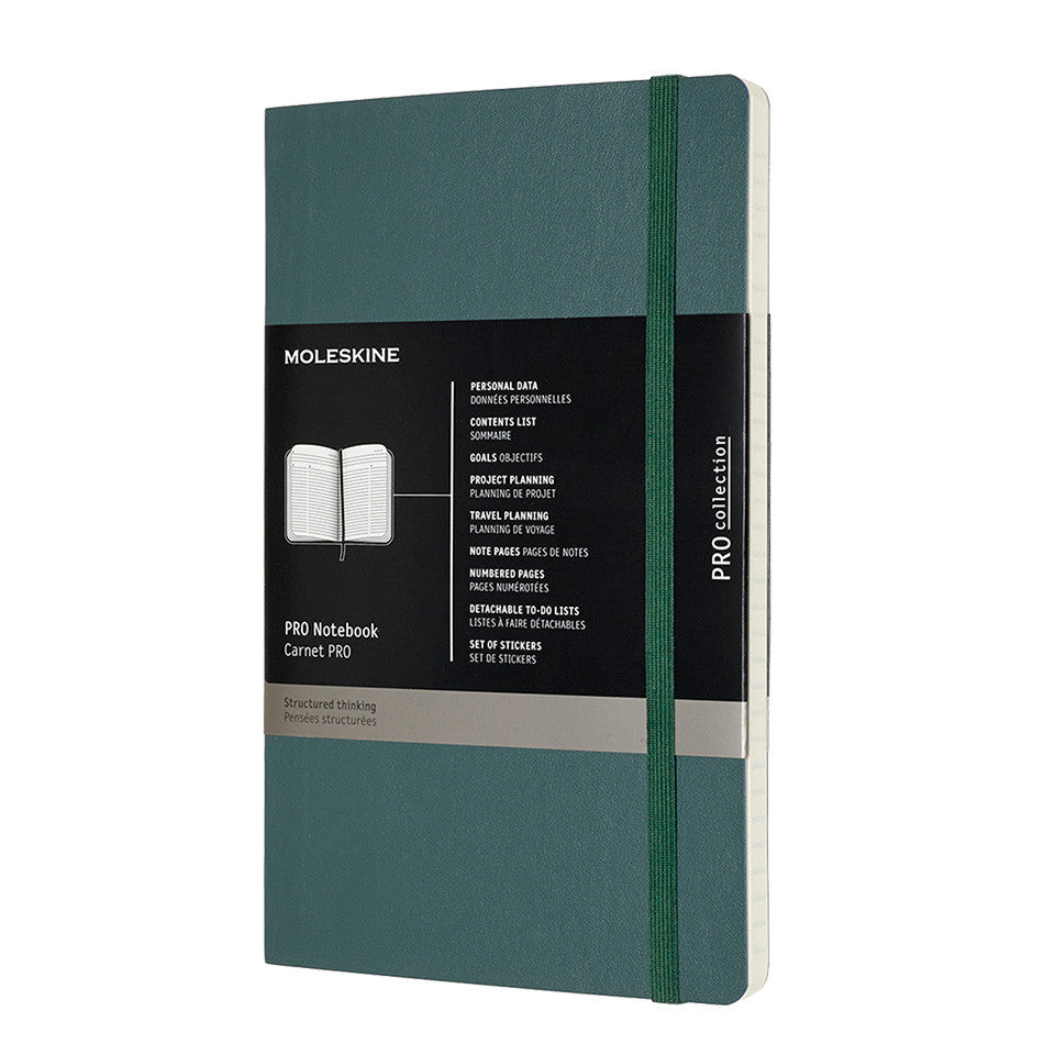Moleskine Pro Notebook Soft Cover Large 135x210 Forest Green by Moleskine at Cult Pens