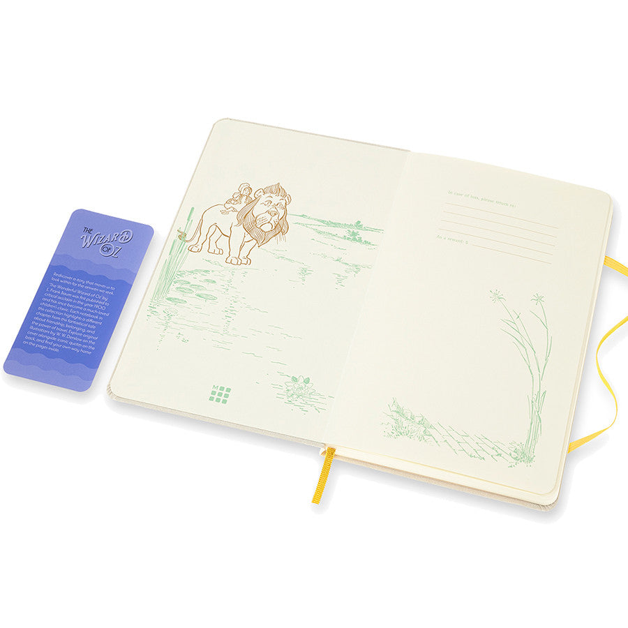 Moleskine Wizard of Oz Large Notebook Limited Edition Cowardly Lion Plain by Moleskine at Cult Pens