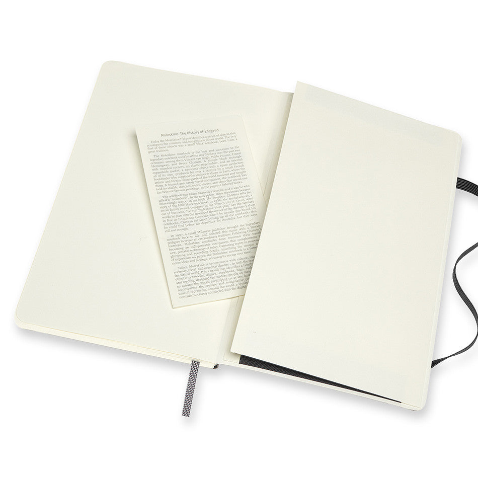 Moleskine Double Layout Notebook Softcover Large Ruled-Plain Black by Moleskine at Cult Pens