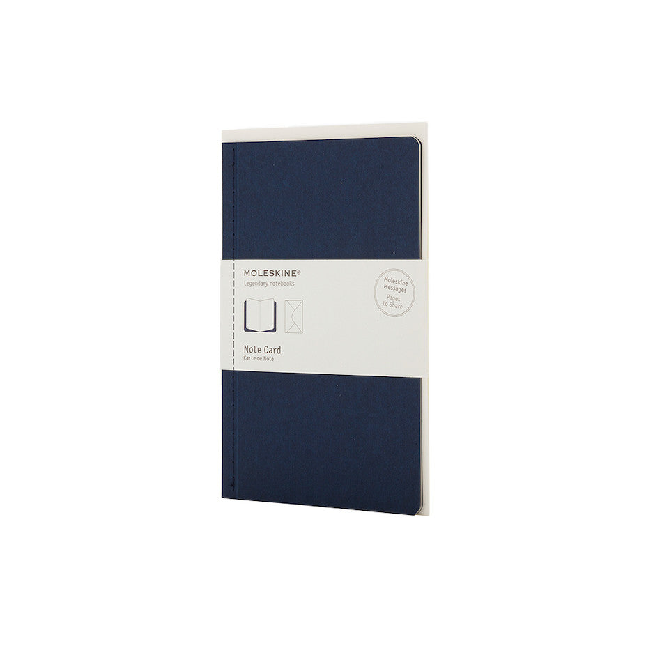 Moleskine Pocket Note Card with Envelope Indigo Blue by Moleskine at Cult Pens