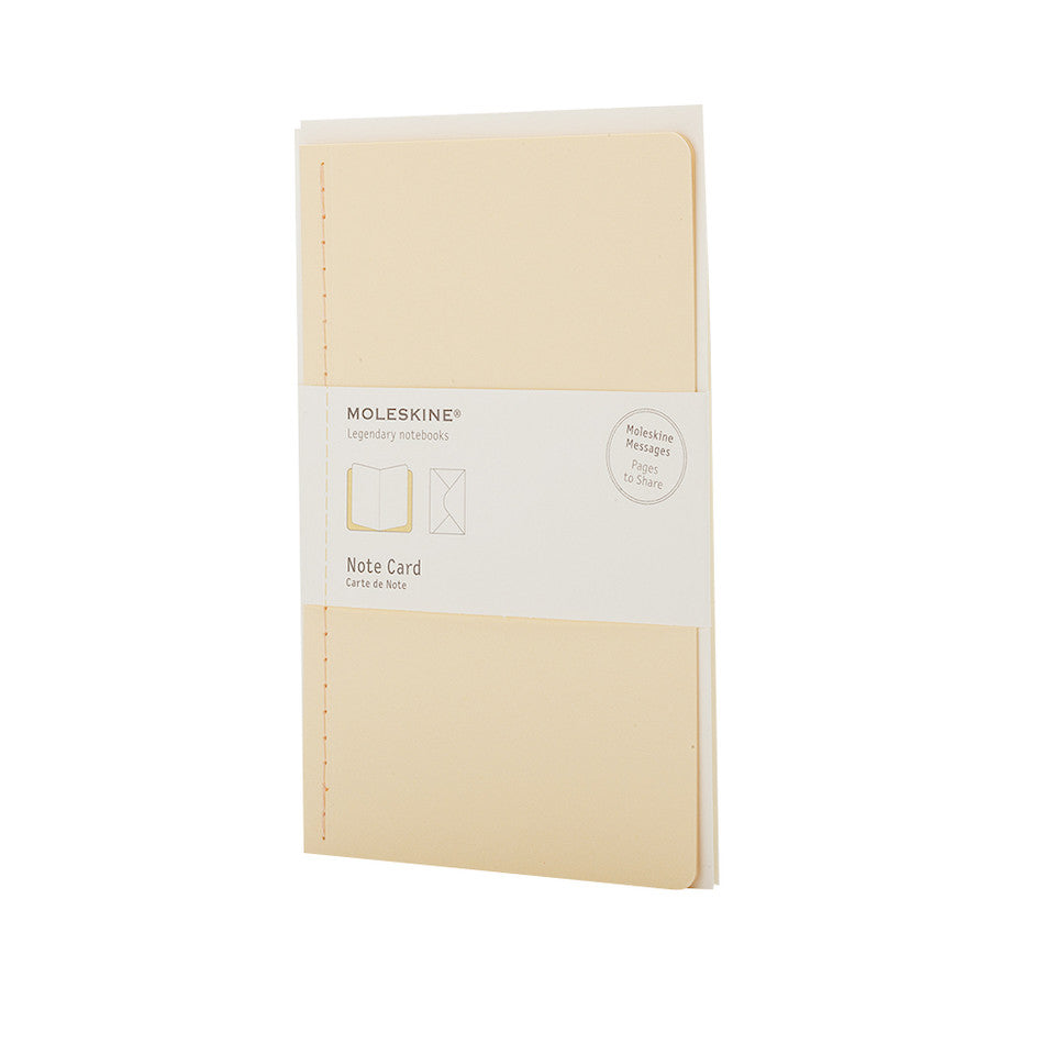 Moleskine Large Note Card with Envelope Frangipane Yellow by Moleskine at Cult Pens