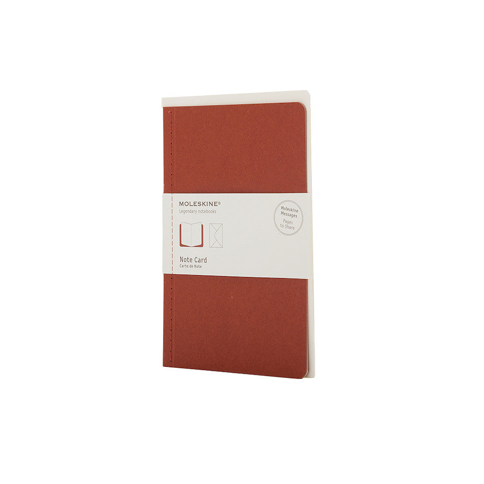 Moleskine Pocket Note Card with Envelope Terracota Red by Moleskine at Cult Pens