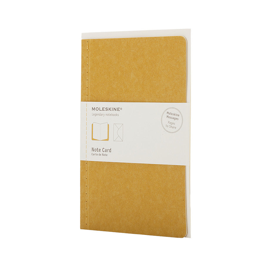 Moleskine Large Note Card with Envelope Mustard Yellow by Moleskine at Cult Pens