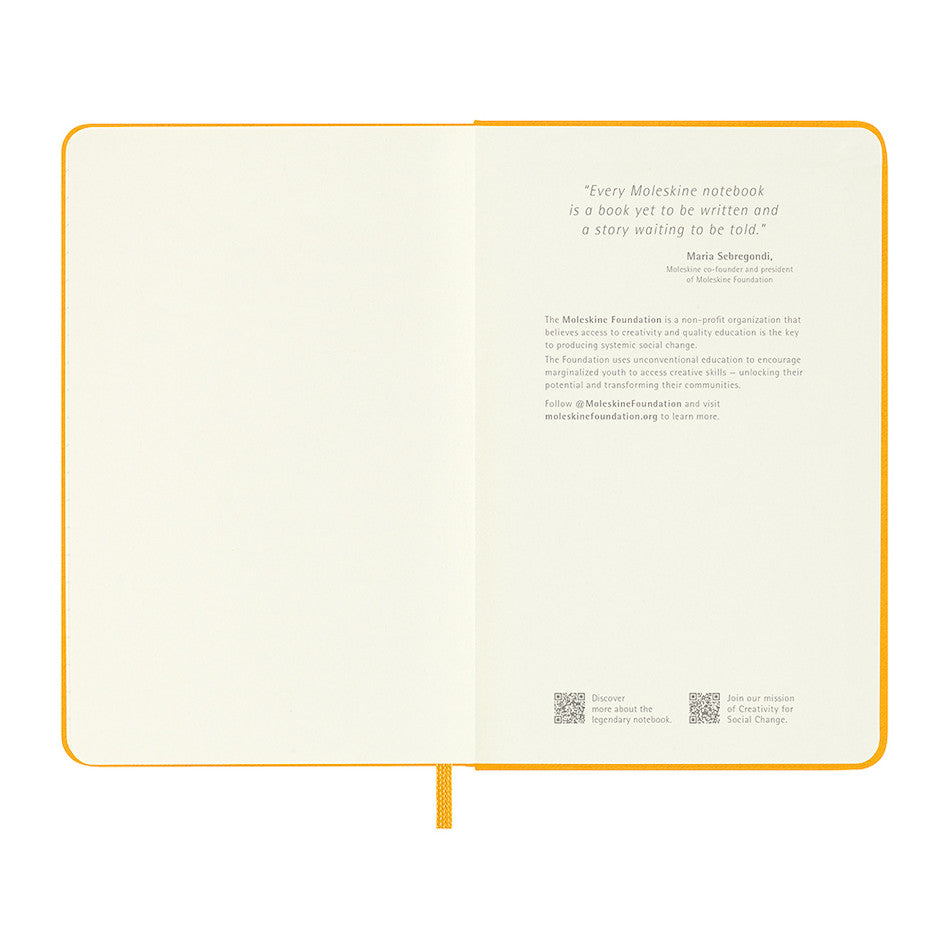 Moleskine Silk Hardcover Pocket Notebook Ruled Orange Yellow by Moleskine at Cult Pens
