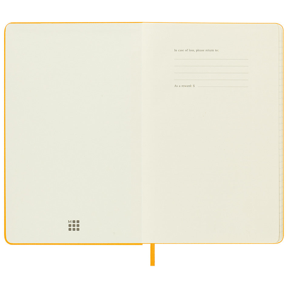 Moleskine Silk Hardcover Large Notebook Ruled Orange Yellow by Moleskine at Cult Pens