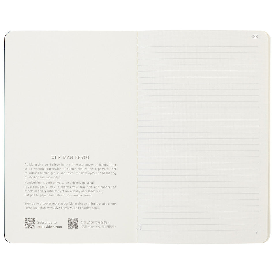 Moleskine Smart Writing Smart Cahier Notebook Large Ruled Black Set of 2 by Moleskine at Cult Pens