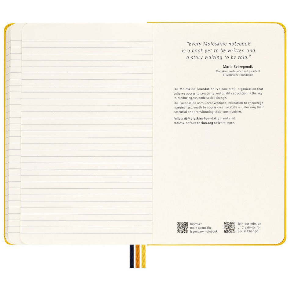Moleskine K-Way Large Notebook Ruled Yellow by Moleskine at Cult Pens