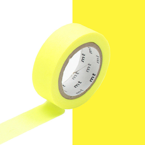 mt Washi Masking Tape - 15mm x 7m - Shocking Yellow by mt at Cult Pens
