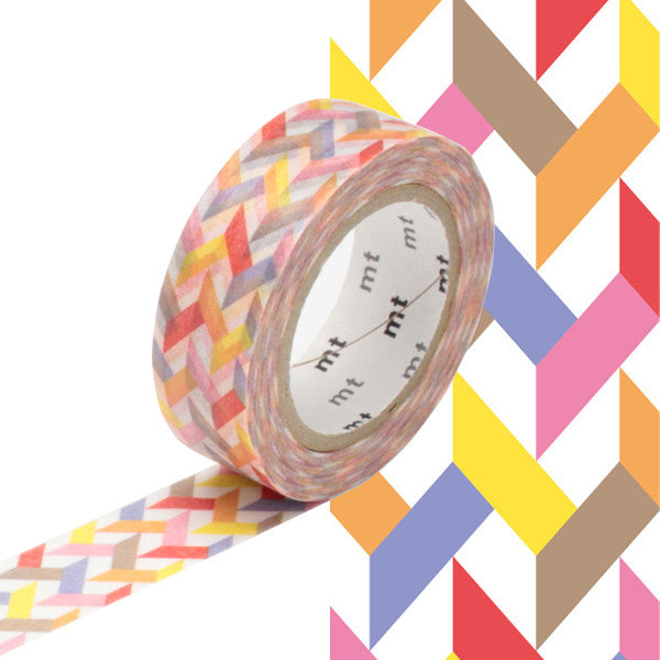 mt Washi Masking Tape - 15mm x 7m - Slash Red by mt at Cult Pens