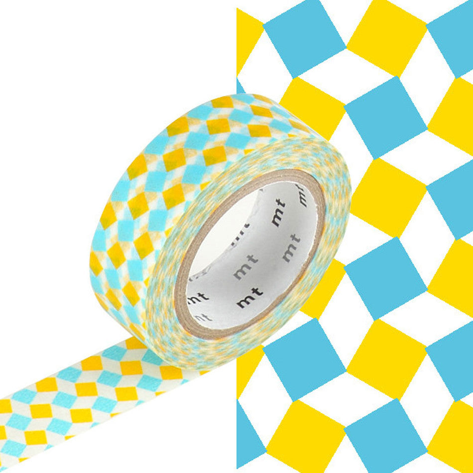 mt Washi Masking Tape - 15mm x 7m - Square Yellow by mt at Cult Pens