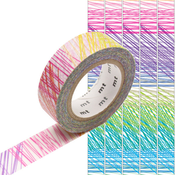 mt Washi Masking Tape 15mm x 10m Scribble by mt at Cult Pens