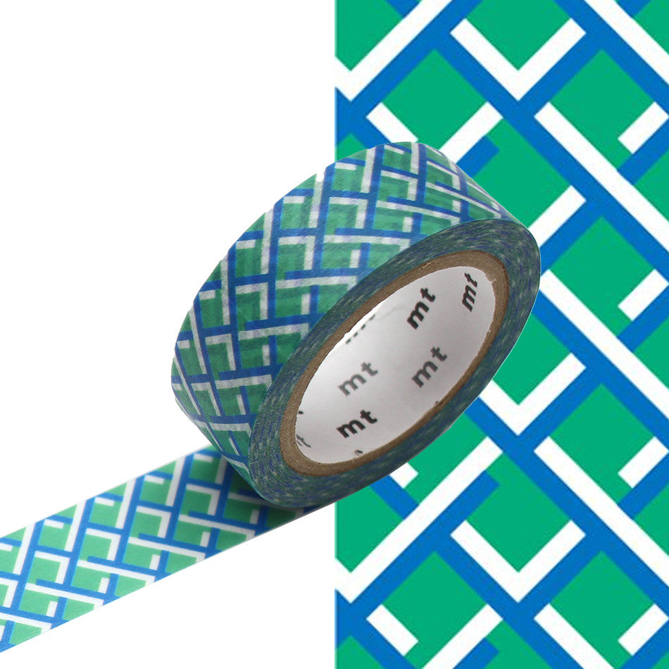 mt Washi Masking Tape - 15mm x 7m - Mesh Green by mt at Cult Pens
