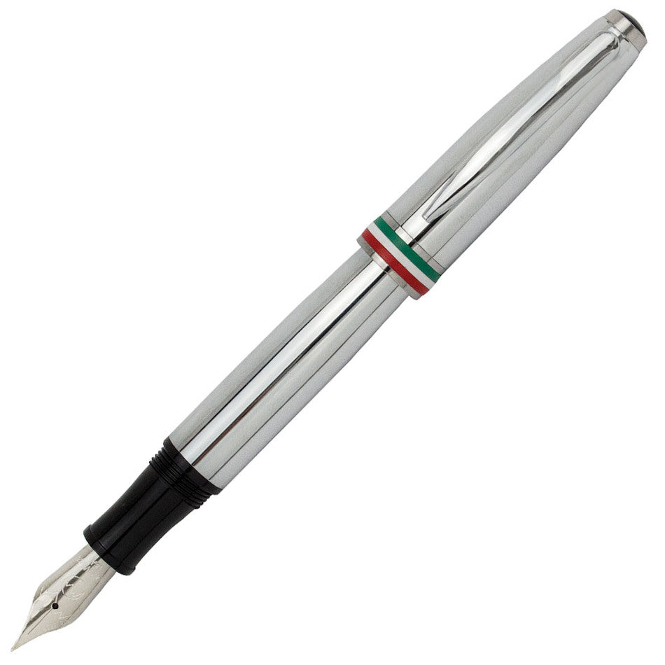 Monteverde Aldo Domani Italia Fountain Pen Chrome by Monteverde at Cult Pens