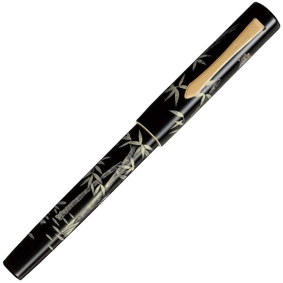 Namiki Raden Yukari Chinkin Bamboo and Sparrow Fountain Pen by Namiki at Cult Pens