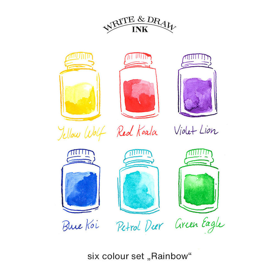 Octopus Write and Draw Ink Set of 6 Rainbow