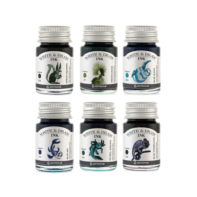 Octopus Write and Draw Ink Set of 6 River