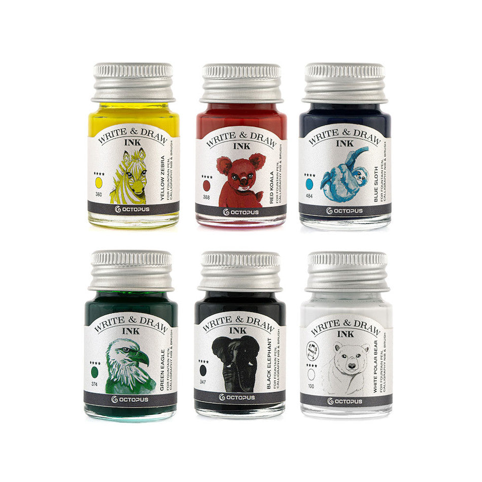 Octopus Write and Draw Ink Set of 6 Basic Bright