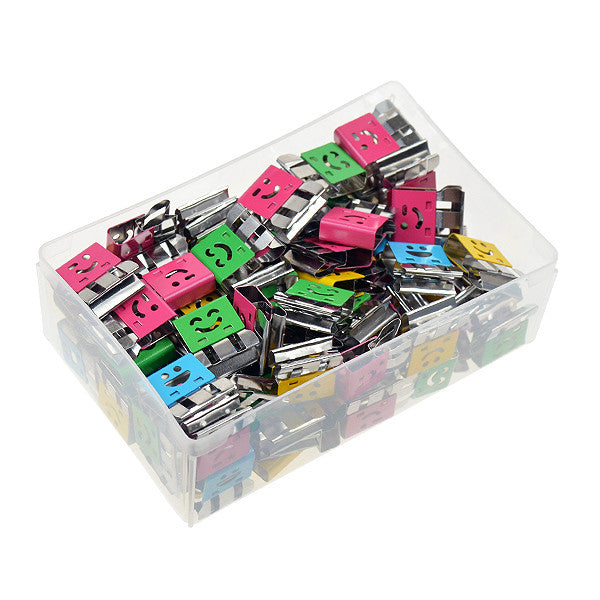 OHTO Smile Slide Clips Assorted Pack of 100 by OHTO at Cult Pens