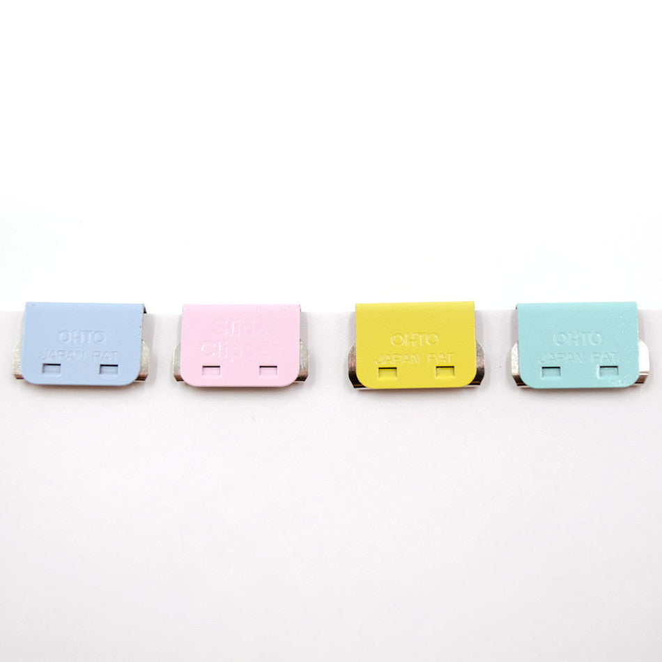 OHTO Slide Clipper Mini Clips Assorted Set of 9 Pastel Colours by OHTO at Cult Pens