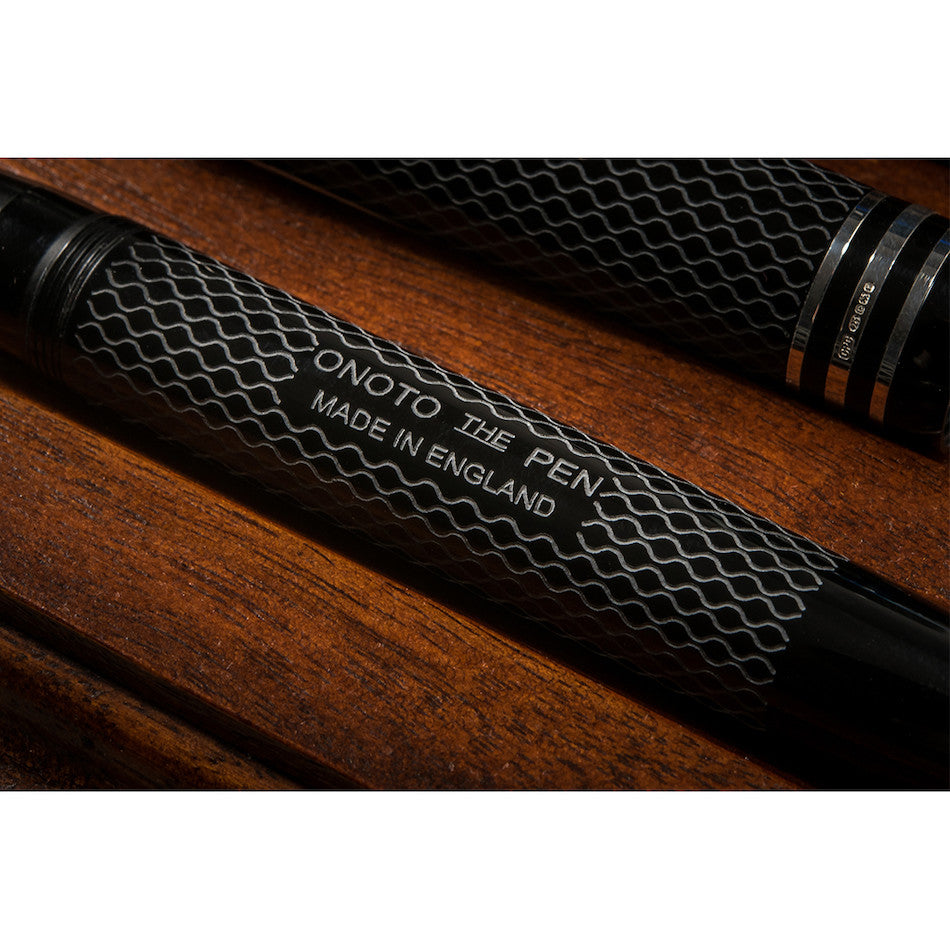 Onoto Magna Classic Fountain Pen Black Chased by Onoto at Cult Pens