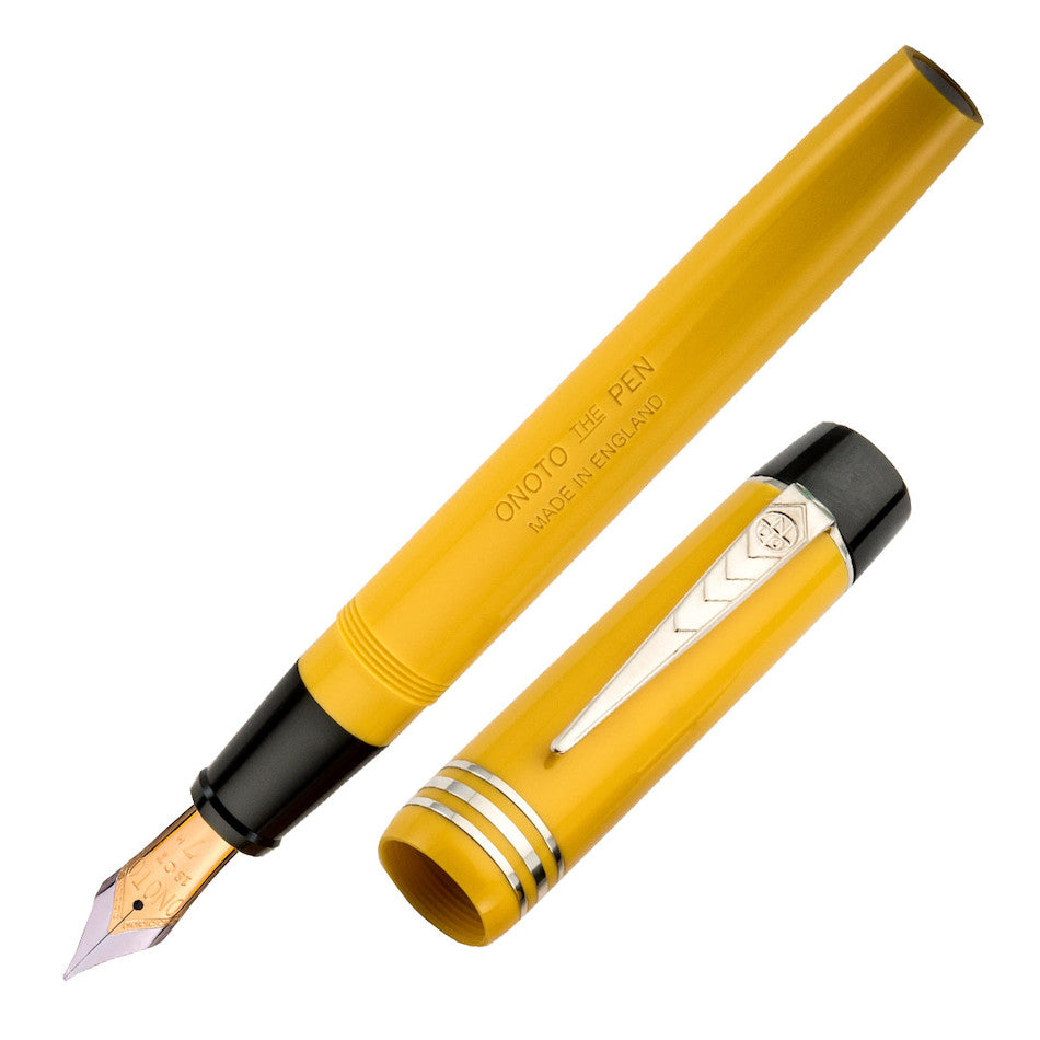 Onoto Magna Classic 18ct Gold Nib Fountain Pen Yellow Plain by Onoto at Cult Pens