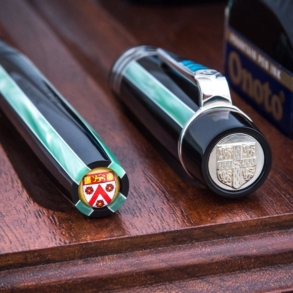 Onoto Pinstripe 18ct Gold Nib Fountain Pen University of Cambridge Blue by Onoto at Cult Pens
