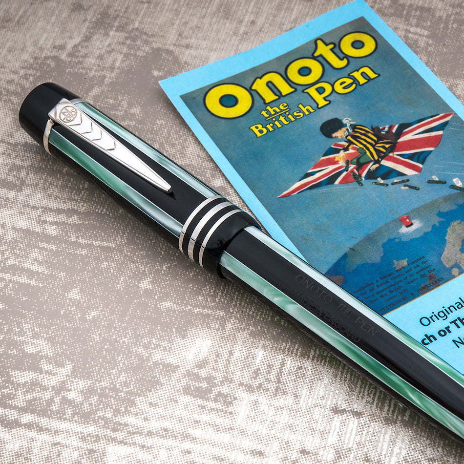 Onoto Pinstripe 18ct Gold Nib Fountain Pen University of Cambridge Blue by Onoto at Cult Pens