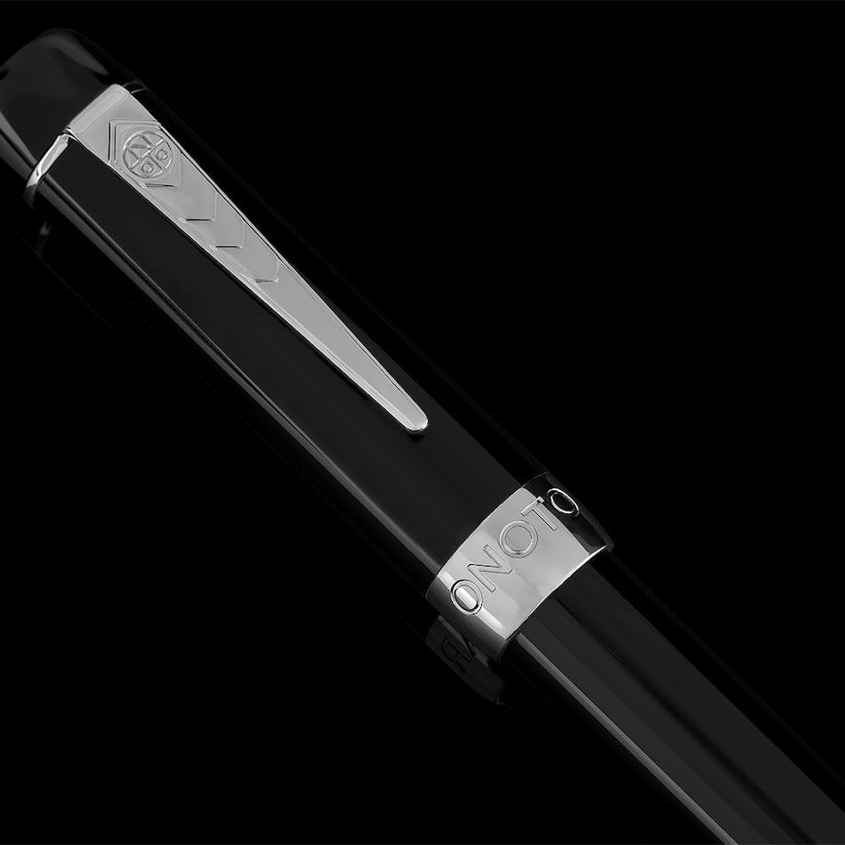 Onoto Scholar Fountain Pen Black with Silver Trim by Onoto at Cult Pens