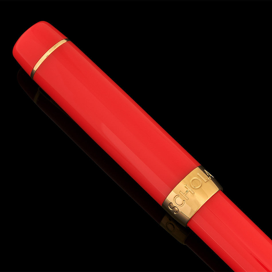 Onoto Scholar Fountain Pen Rosso with Gold Trim by Onoto at Cult Pens