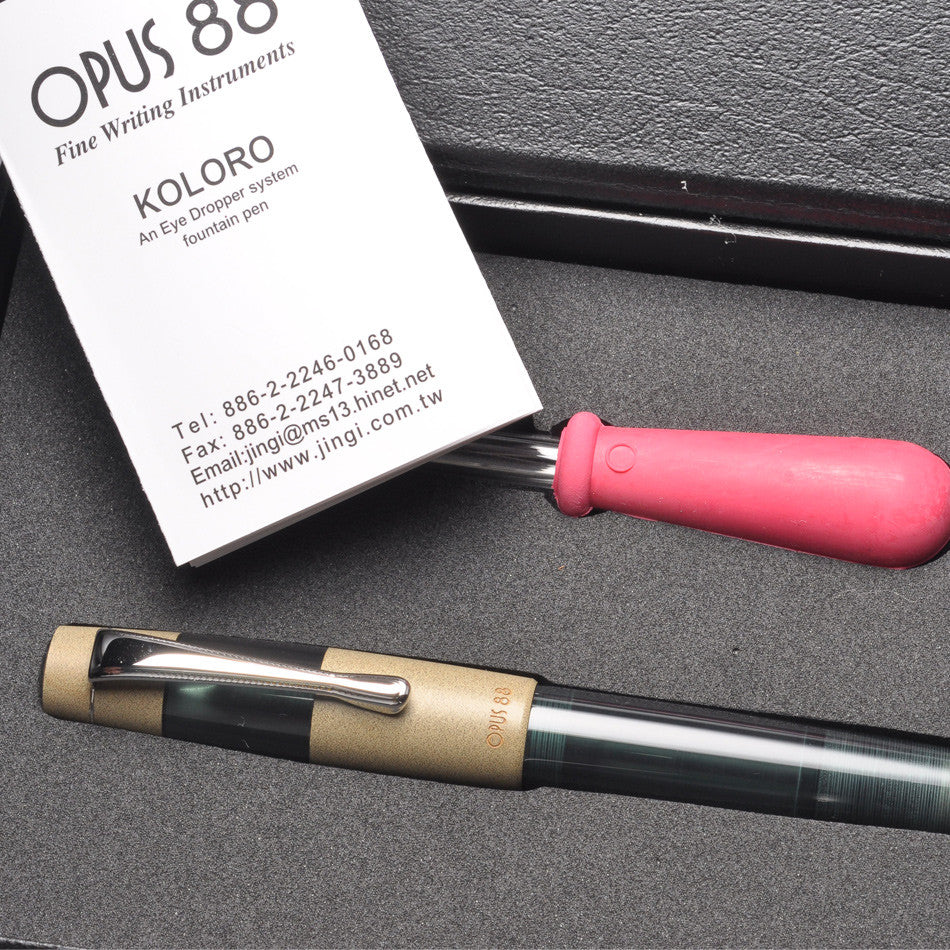 Opus 88 Koloro Eye Dropper Fountain Pen Teal by Opus 88 at Cult Pens