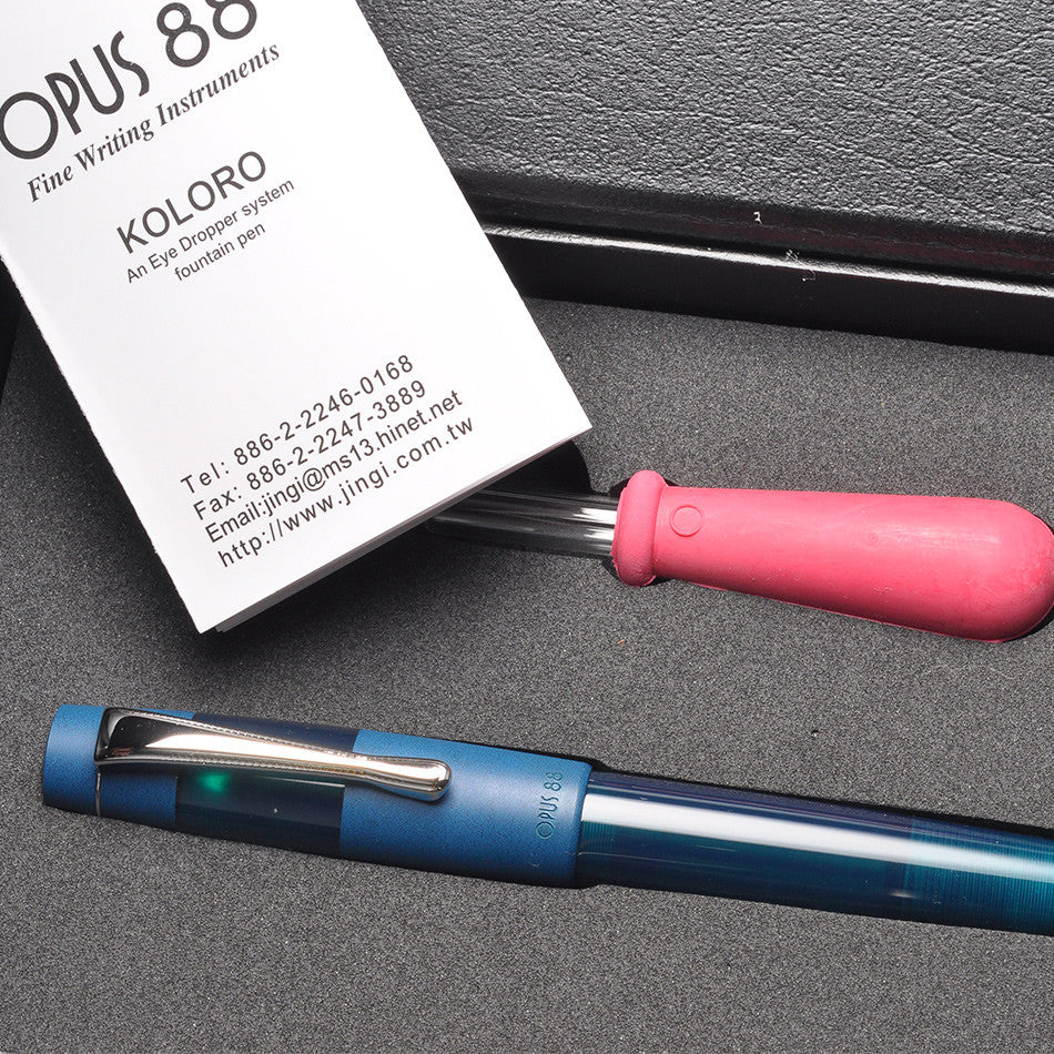 Opus 88 Koloro Eye Dropper Fountain Pen Blue by Opus 88 at Cult Pens