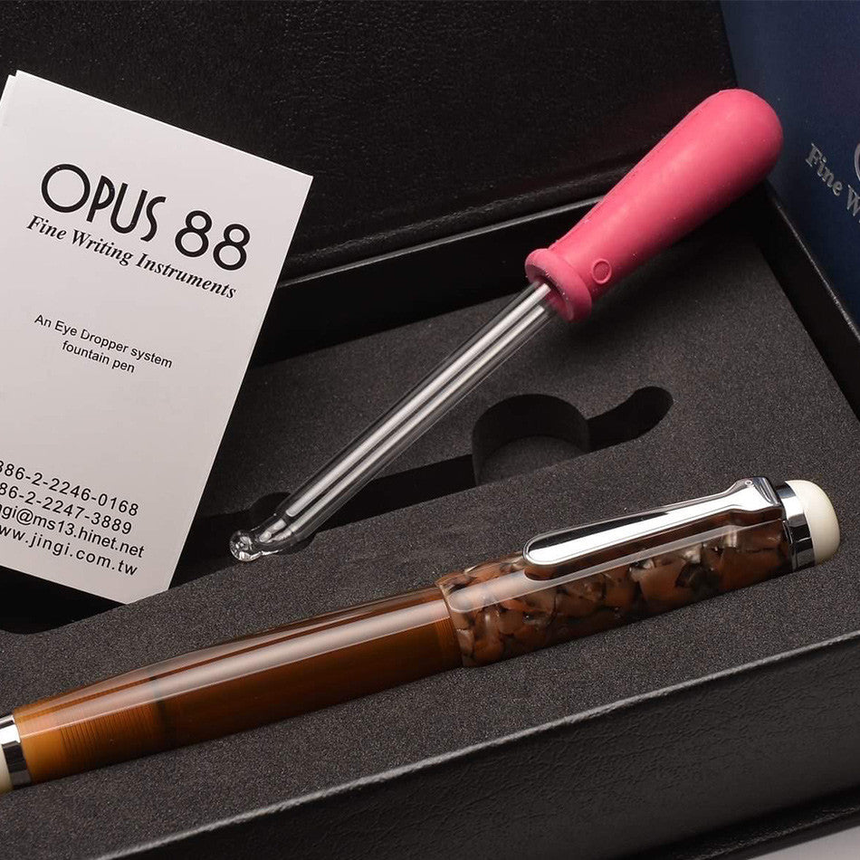 Opus 88 Omar Eye Dropper Fountain Pen Brown by Opus 88 at Cult Pens