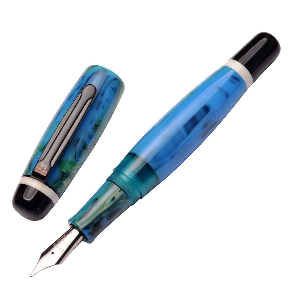 Opus 88 Bela Eye Dropper Fountain Pen Blue by Opus 88 at Cult Pens