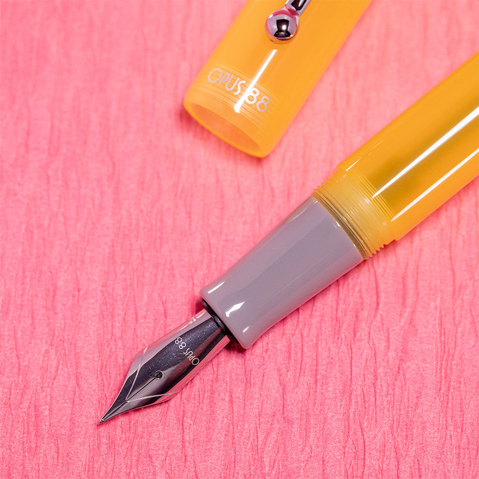 Opus 88 Demonstrator Eye Dropper Fountain Pen Yellow by Opus 88 at Cult Pens