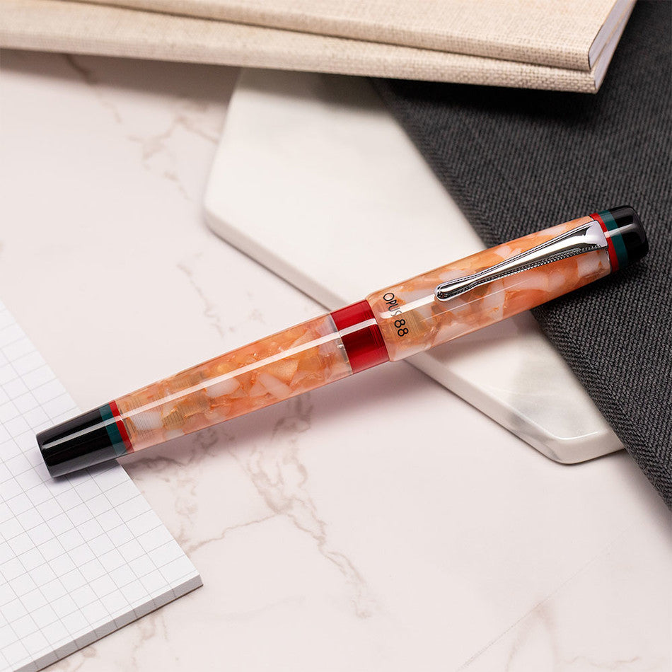 Opus 88 Minty Fountain Pen Orange by Opus 88 at Cult Pens