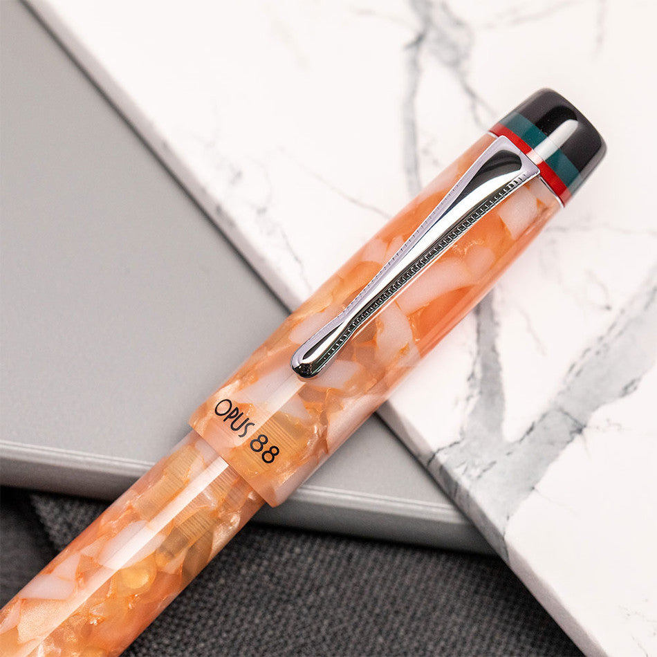 Opus 88 Minty Fountain Pen Orange by Opus 88 at Cult Pens