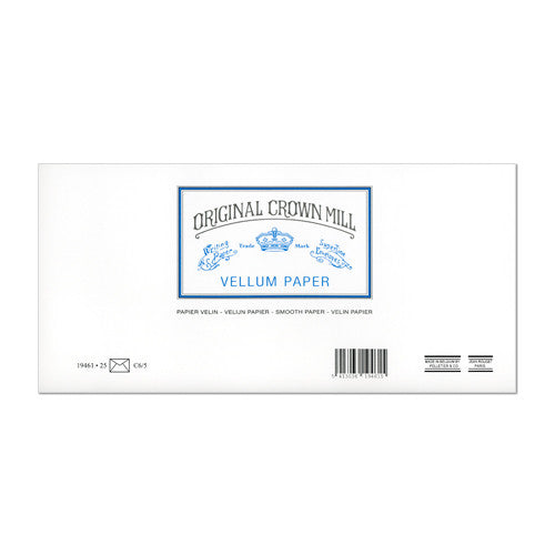 Original Crown Mill Vellum Lined Envelopes C6/5 (DL) by Original Crown Mill at Cult Pens
