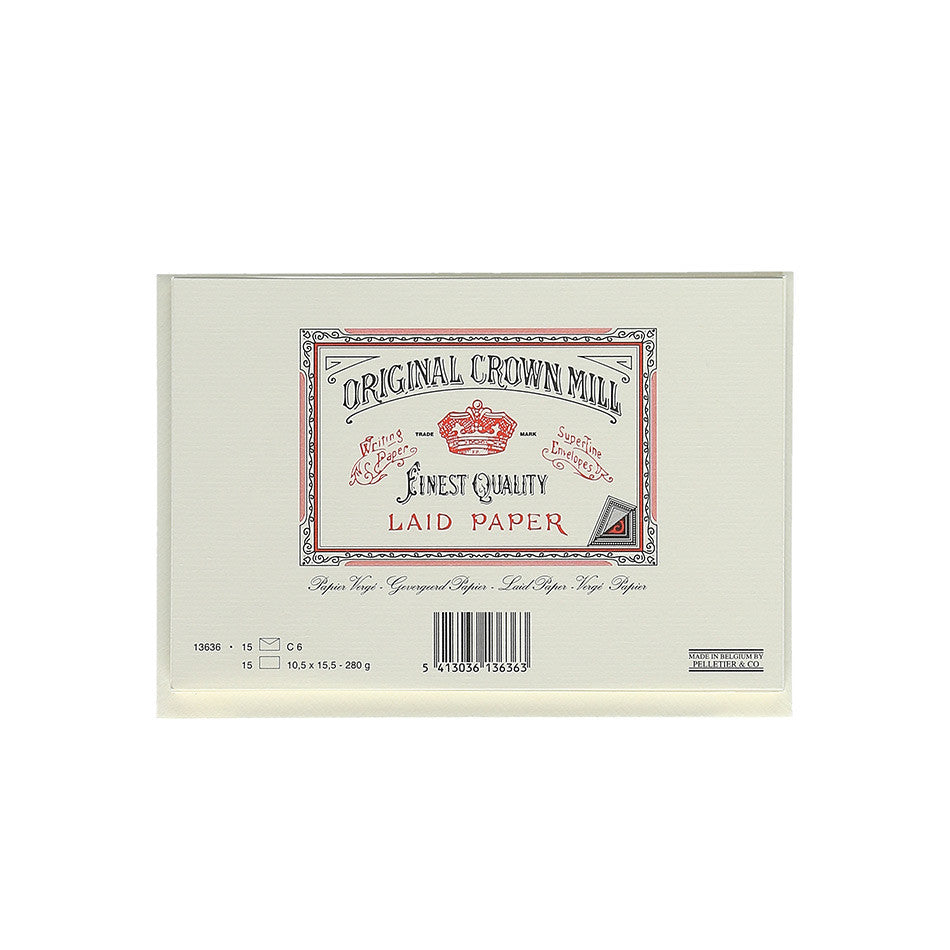 Original Crown Mill Classic Laid Paper Card & Envelope Set C6 by Original Crown Mill at Cult Pens