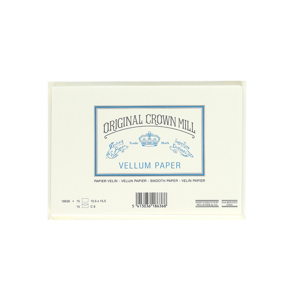 Original Crown Mill Vellum Laid Paper Card & Envelope Set C6 by Original Crown Mill at Cult Pens