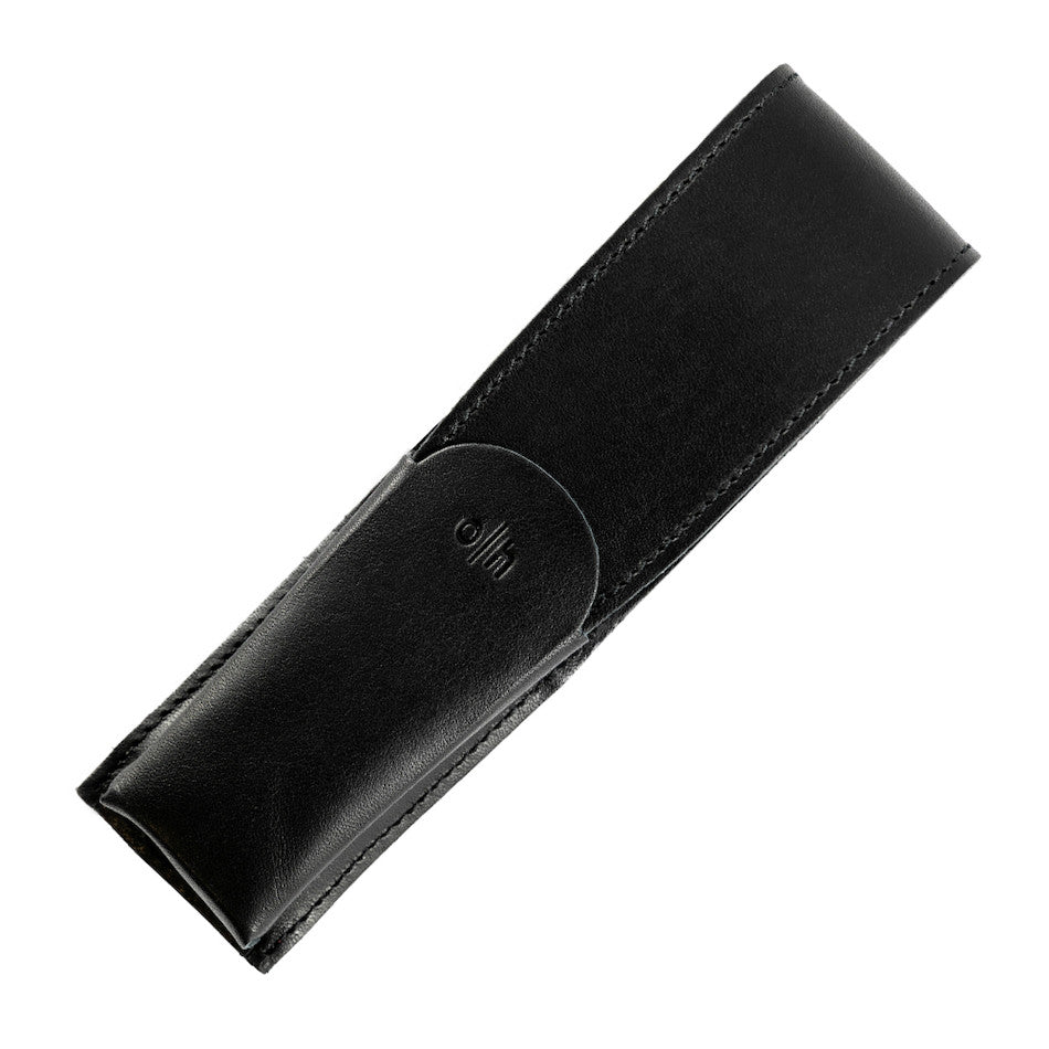 Otto Hutt Leather Pen Case for Two Pens Black by Otto Hutt at Cult Pens