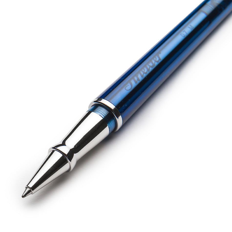 Pineider Avatar UR Demo Black Finitures Rollerball Pen Sky Blue by Pineider at Cult Pens